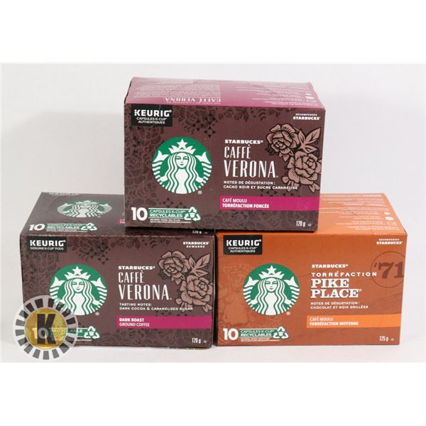3 PACKS OF KEURIG COFFEE