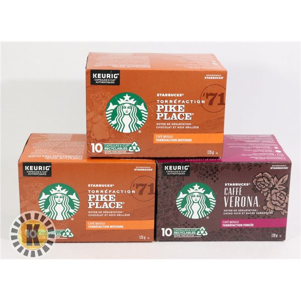 3 PACKS OF KEURIG COFFEE