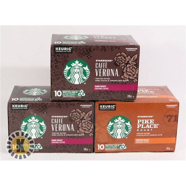 3 PACKS OF KEURIG COFFEE