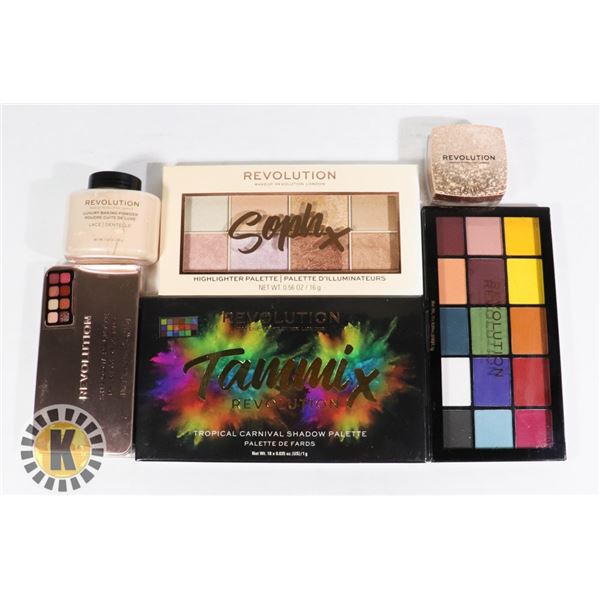 BAG OF NEW REVOLUTION COSMETIC PRODUCTS