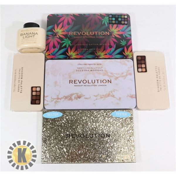 BAG OF NEW REVOLUTION COSMETIC PRODUCTS