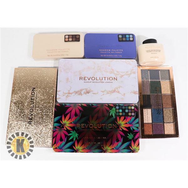 BAG OF NEW REVOLUTION COSMETIC PRODUCTS