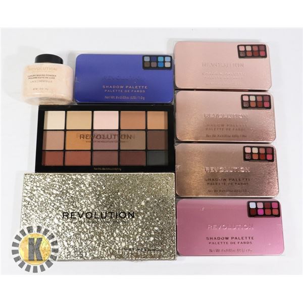 BAG OF NEW REVOLUTION COSMETIC PRODUCTS