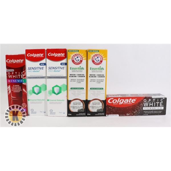 BAG OF DENTAL HYGIENE CARE INCLUDES COLGATE