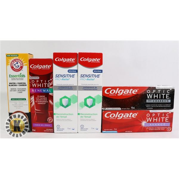 BAG OF DENTAL HYGIENE CARE INCLUDES COLGATE