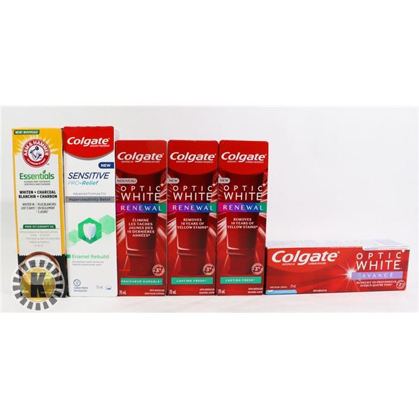 BAG OF DENTAL HYGIENE CARE INCLUDES COLGATE