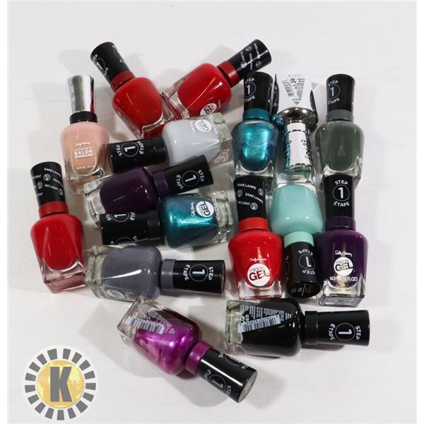 BAG OF ASSORTED NAIL POLISH