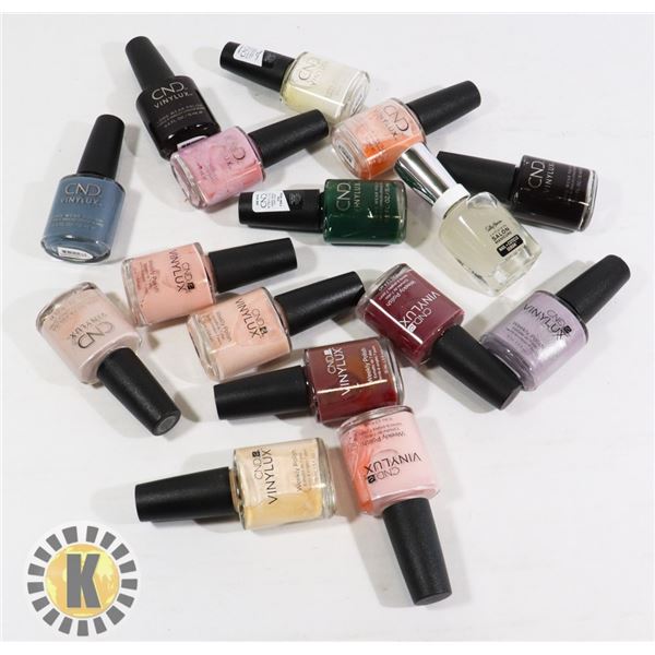 BAG OF ASSORTED NAIL POLISH