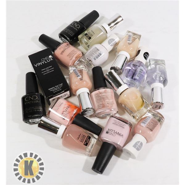 BAG OF ASSORTED NAIL POLISH