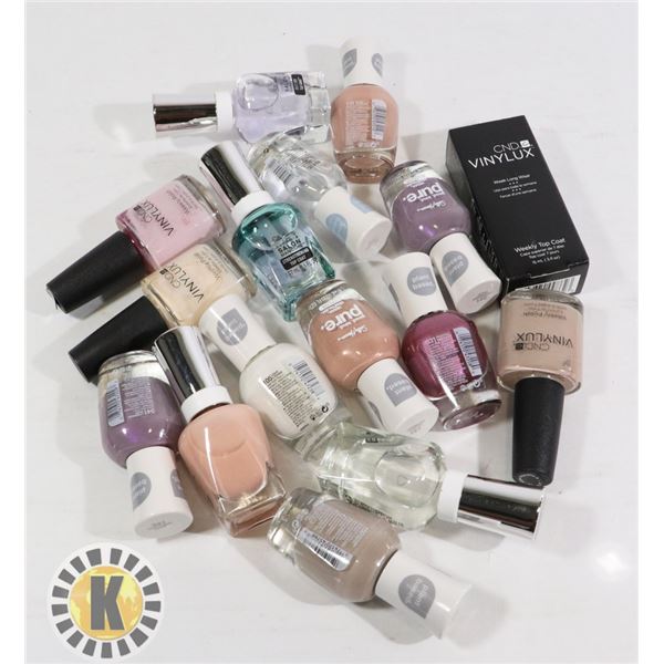 BAG OF ASSORTED NAIL POLISH