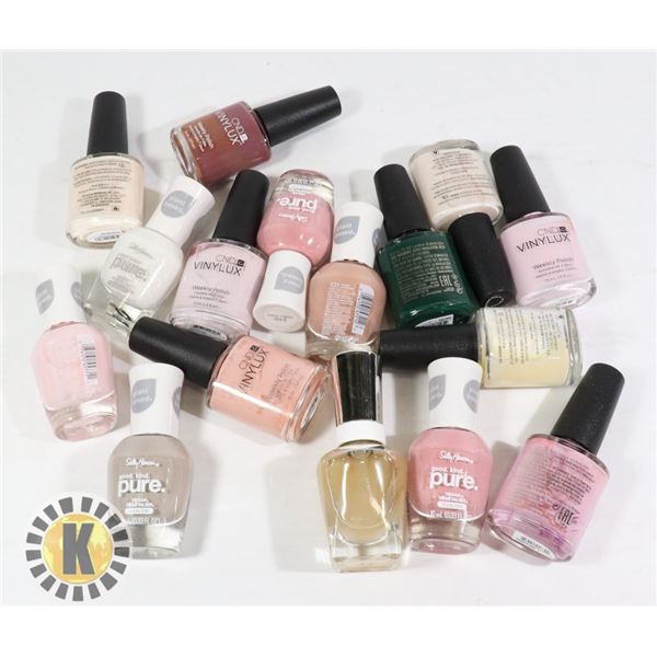 BAG OF ASSORTED NAIL POLISH