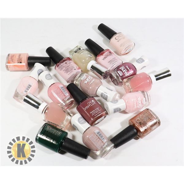 BAG OF ASSORTED NAIL POLISH