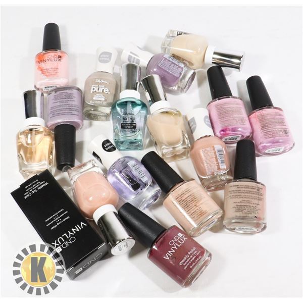 BAG OF ASSORTED NAIL POLISH