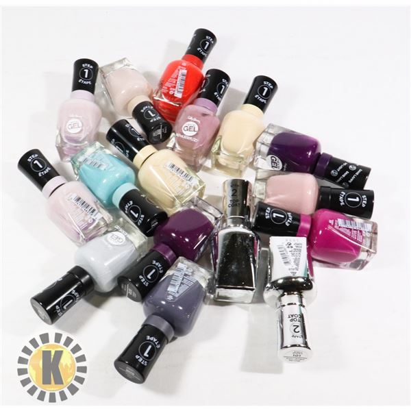 BAG OF ASSORTED NAIL POLISH