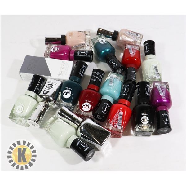 BAG OF ASSORTED NAIL POLISH