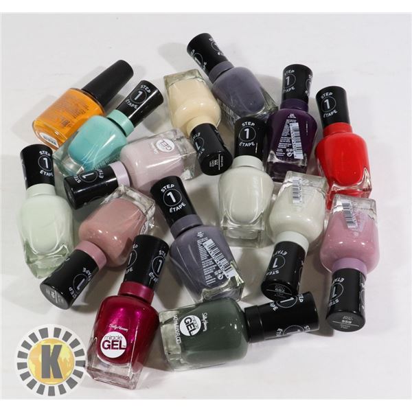 BAG OF ASSORTED NAIL POLISH