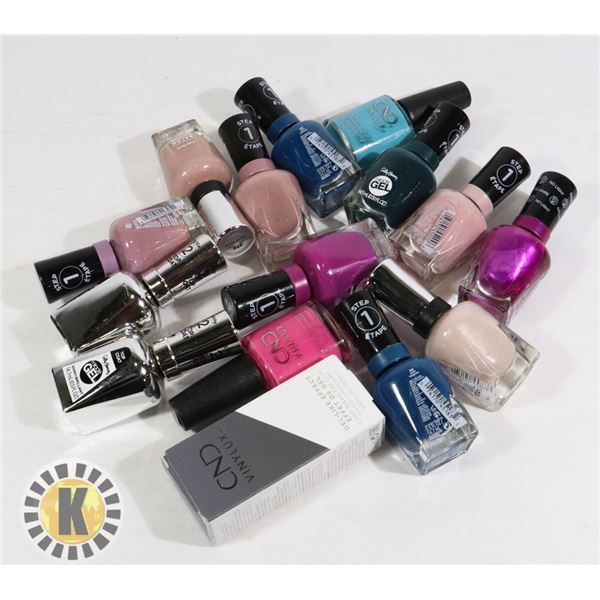 BAG OF ASSORTED NAIL POLISH