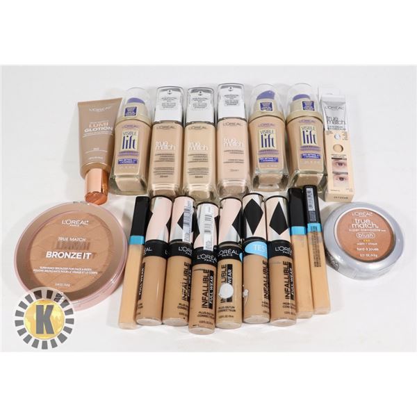 BAG OF ASSORTED L'OREAL COSMETIC PRODUCT