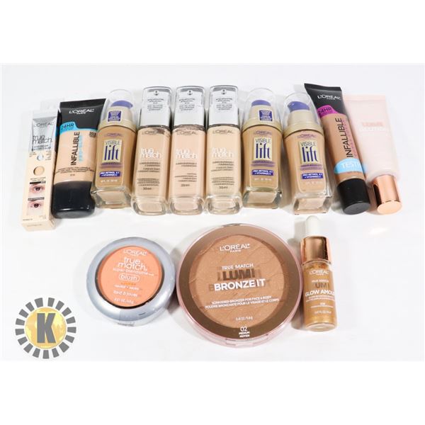 BAG OF ASSORTED L'OREAL COSMETIC PRODUCT