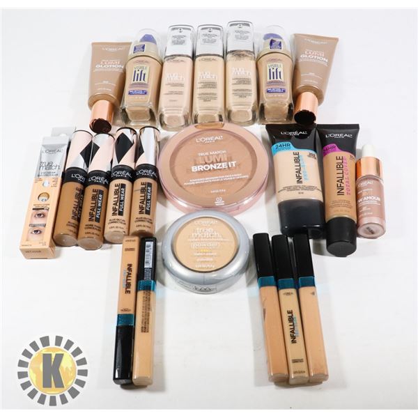 BAG OF ASSORTED L'OREAL COSMETIC PRODUCT