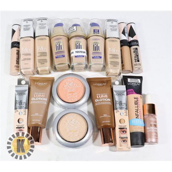 BAG OF ASSORTED L'OREAL COSMETIC PRODUCT