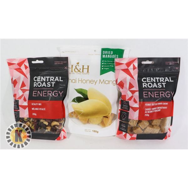 BAG OF CENTRAL ROAST AND H&H SNACKS
