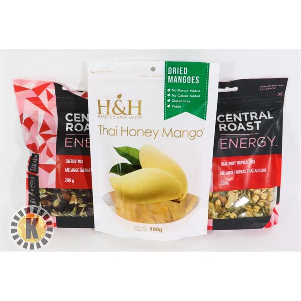 BAG OF CENTRAL ROAST AND H&H SNACKS