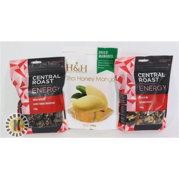 BAG OF CENTRAL ROAST AND H&H SNACKS