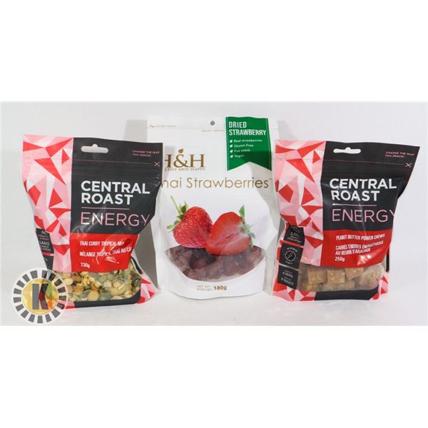 BAG OF CENTRAL ROAST AND H&H SNACKS