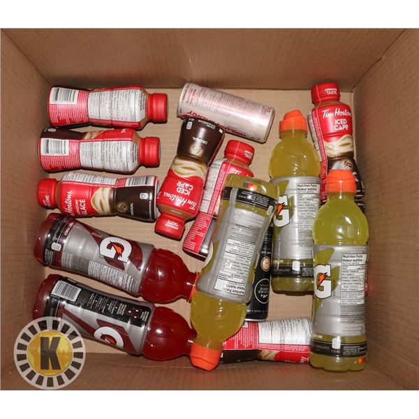 BOX OF ASSORTED BEVERAGES