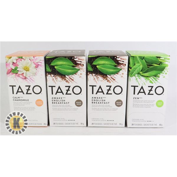 4 PACKS OF TAZO TEA
