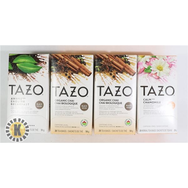 4 PACKS OF TAZO TEA