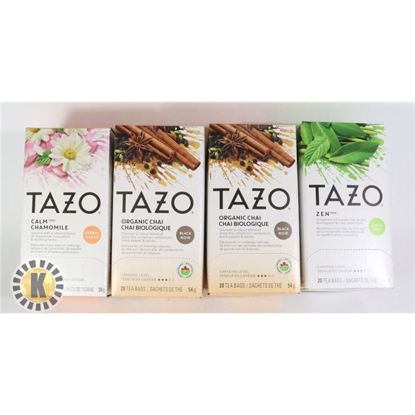 4 PACKS OF TAZO TEA
