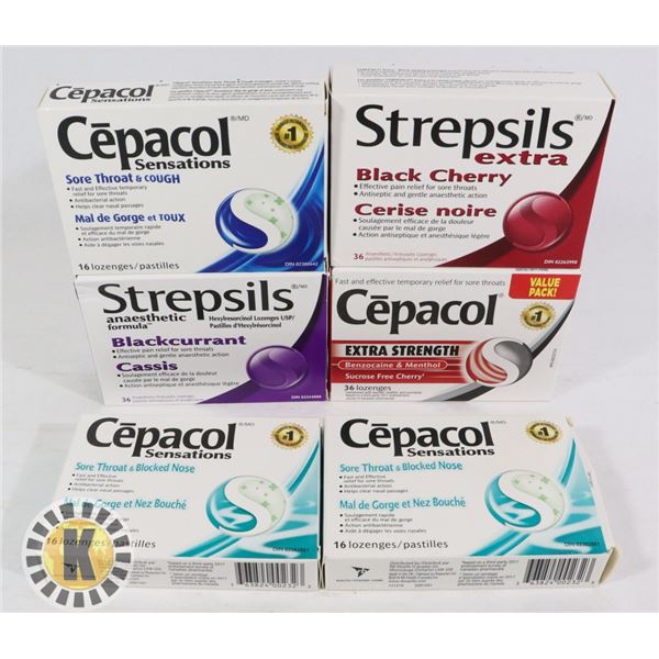 BAG OF STREPSILS AND CEPACOL