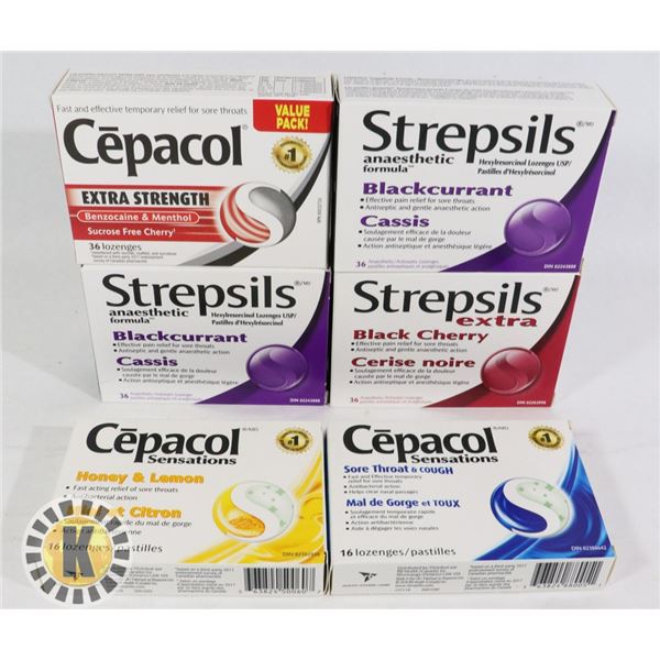 BAG OF STREPSILS AND CEPACOL