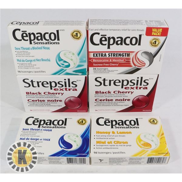 BAG OF STREPSILS AND CEPACOL