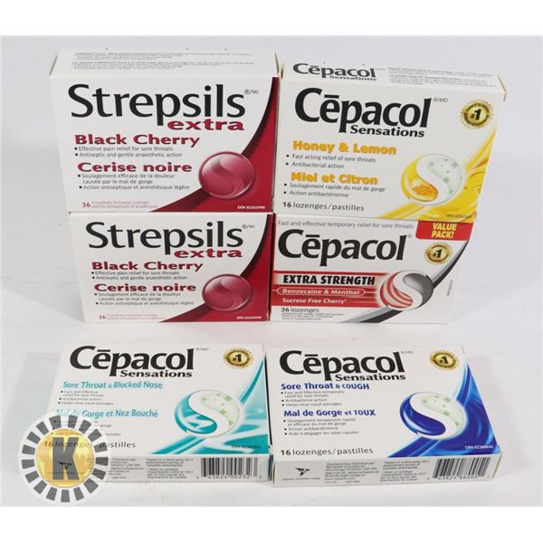 BAG OF STREPSILS AND CEPACOL