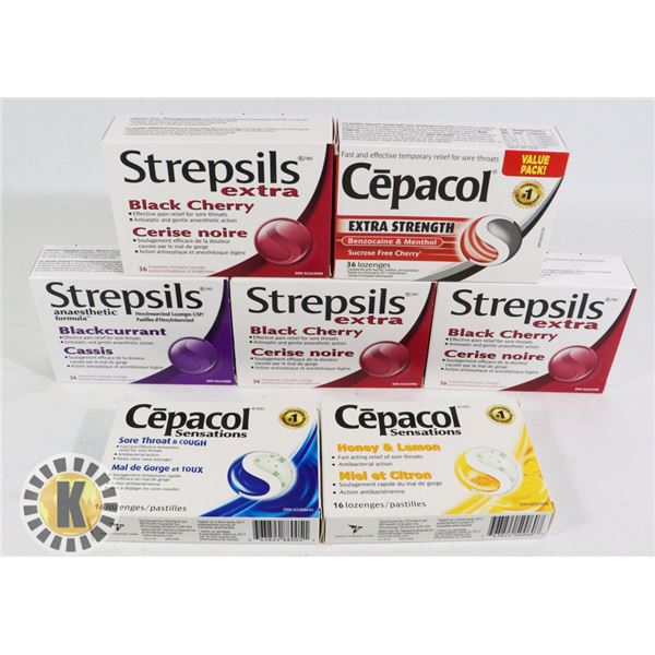 BAG OF STREPSILS AND CEPACOL