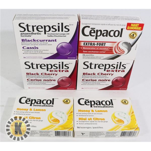 BAG OF STREPSILS AND CEPACOL