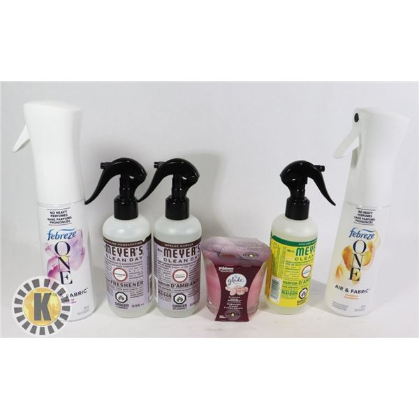 BAG OF AIR FRESHENERS AND CANDLES