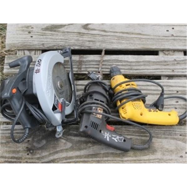 2 DRILLS & SKILL SAW (WORKING)