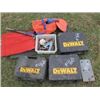 Image 1 : AIR MATTRESS, LIFE JACKET & 3 DEWALT BOXES