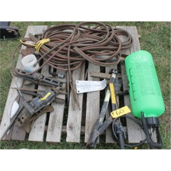 SPRAYER, CUTTING TORCH HOSE, JACKS, MISC