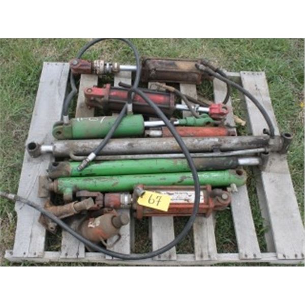 8 HYDRAULIC RAMS, 2 JACKS