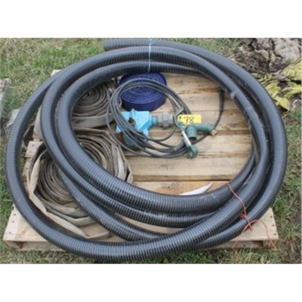 QUANTITY OF FIRE HOSE, PLASTIC HOSE, GREEN SPOUT