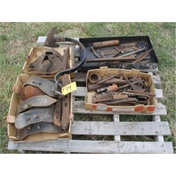 4 BOXES OF SHOVELS & MISC STEEL