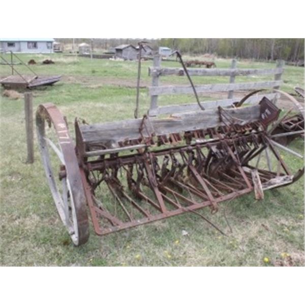 DUMP RAKE & OLD SEED DRILL
