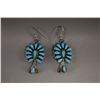 Image 1 : NATIVE AMERICAN ZUNI SILVER AND TURQUOISE EARRINGS