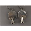 Image 3 : NATIVE AMERICAN ZUNI SILVER AND TURQUOISE EARRINGS