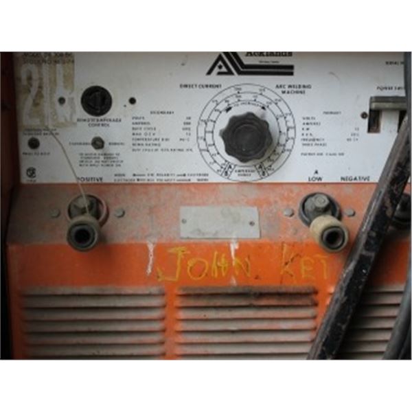 ACKLANDS 350 ARC WELDER C/W CABLES